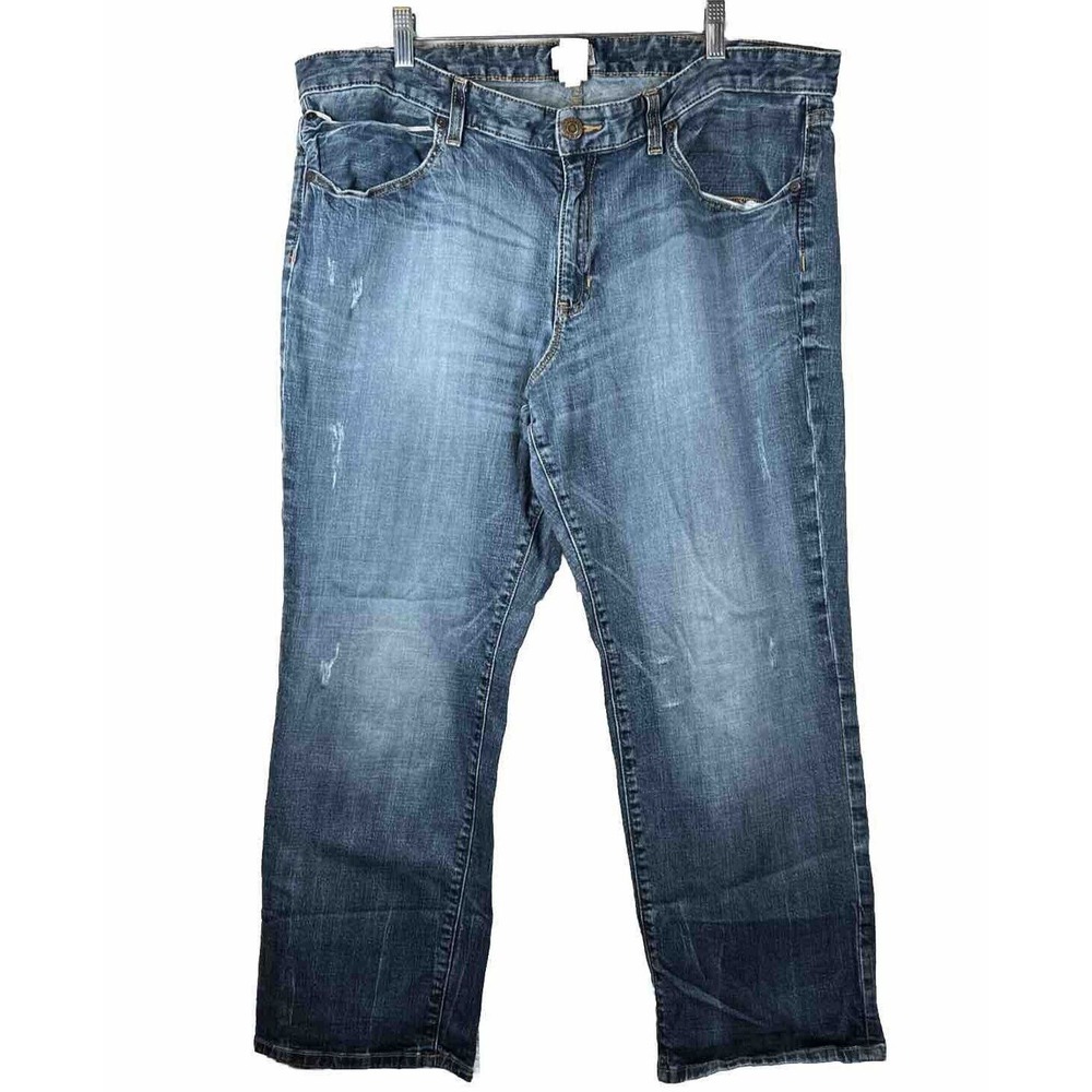 Gap Jeans Womens 18 / 34R Slim Boyfriend Mid Med Wash Fade Ladies Denim 40x27